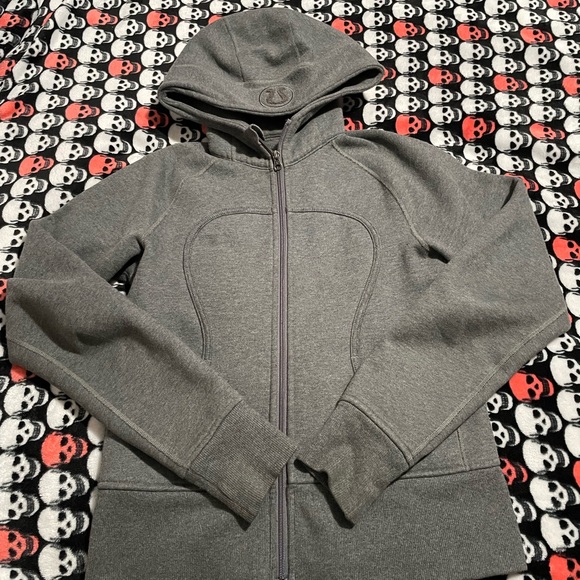 Gray Women's Zip-Up Hoodie - Picture 3 of 7